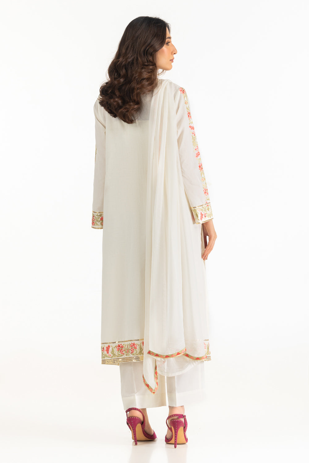 3PC Cambric Embroidered Suit
