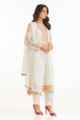 3PC Cambric Embroidered Suit