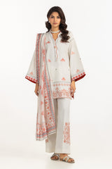 3PC Cambric Embroidered Suit