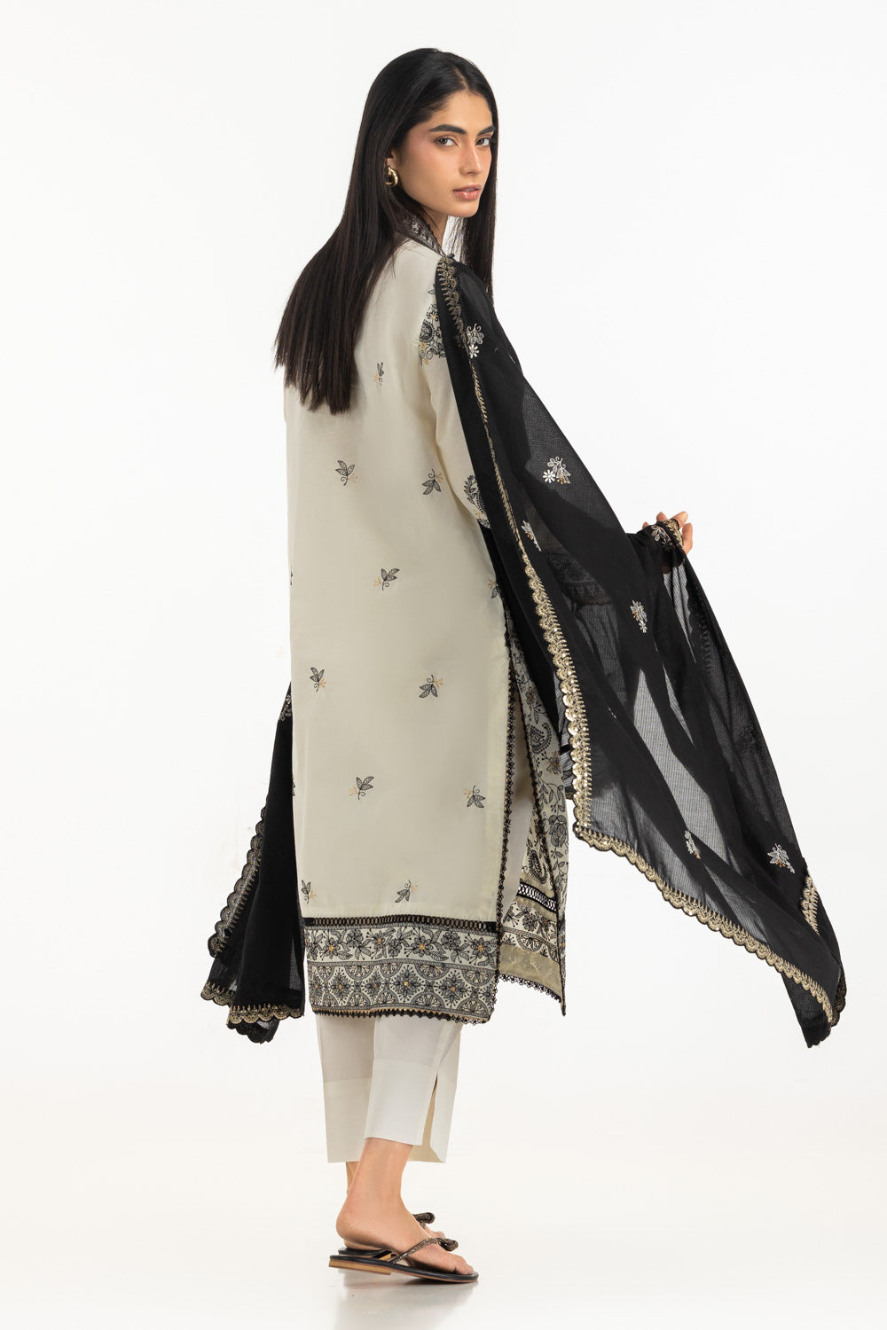 3PC Cambric Embroidered Suit