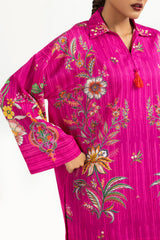3PC Cambric Printed Suit With Scarf