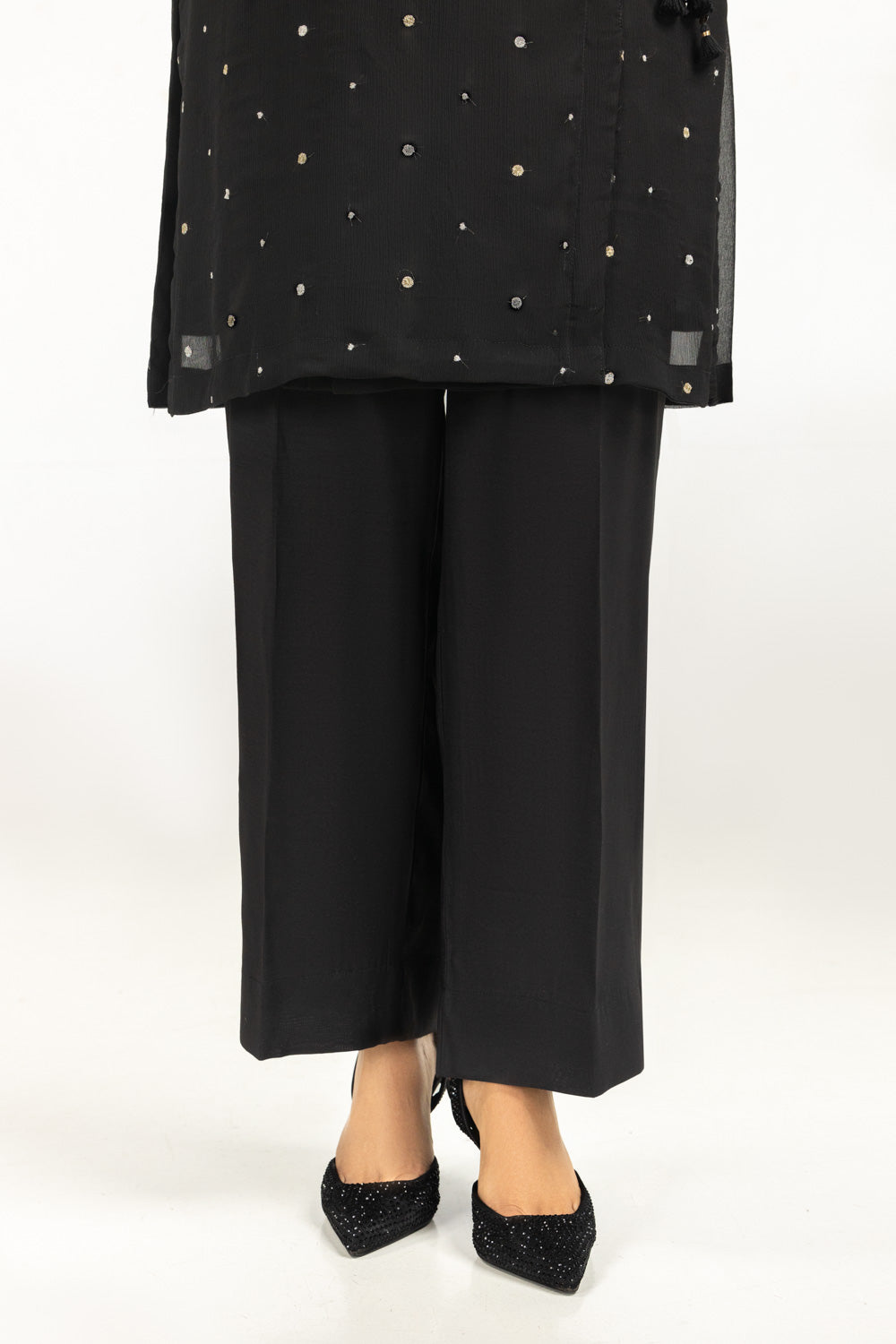 3PC Chiffon Embroidered Suit