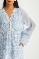 3PC Chiffon Embroidered Suit