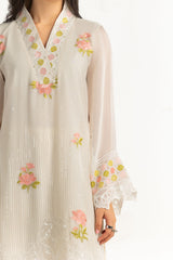 3PC Chiffon Sequins Embroidered Suit