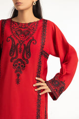 3PC Cotton Net Embroidered Suit