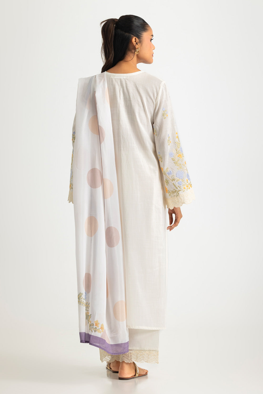 3PC Cross Hatch Embroidered Suit