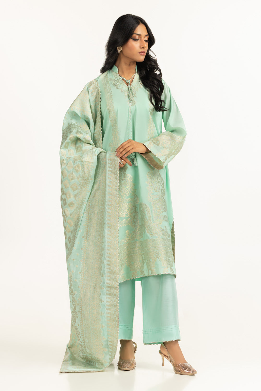 3PC Dyed Jacquard Suit