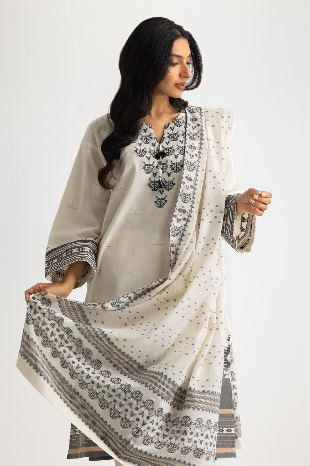 3PC Dyed Jacquard Suit