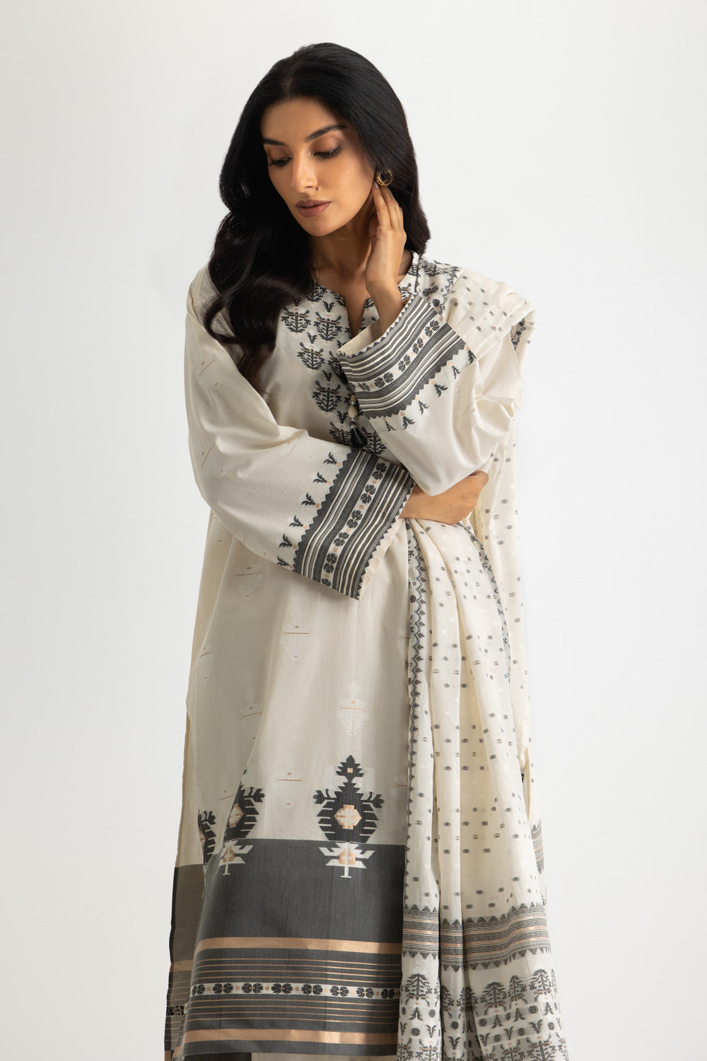 3PC Dyed Jacquard Suit