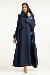 3PC Georgette Embroidered Abaya
