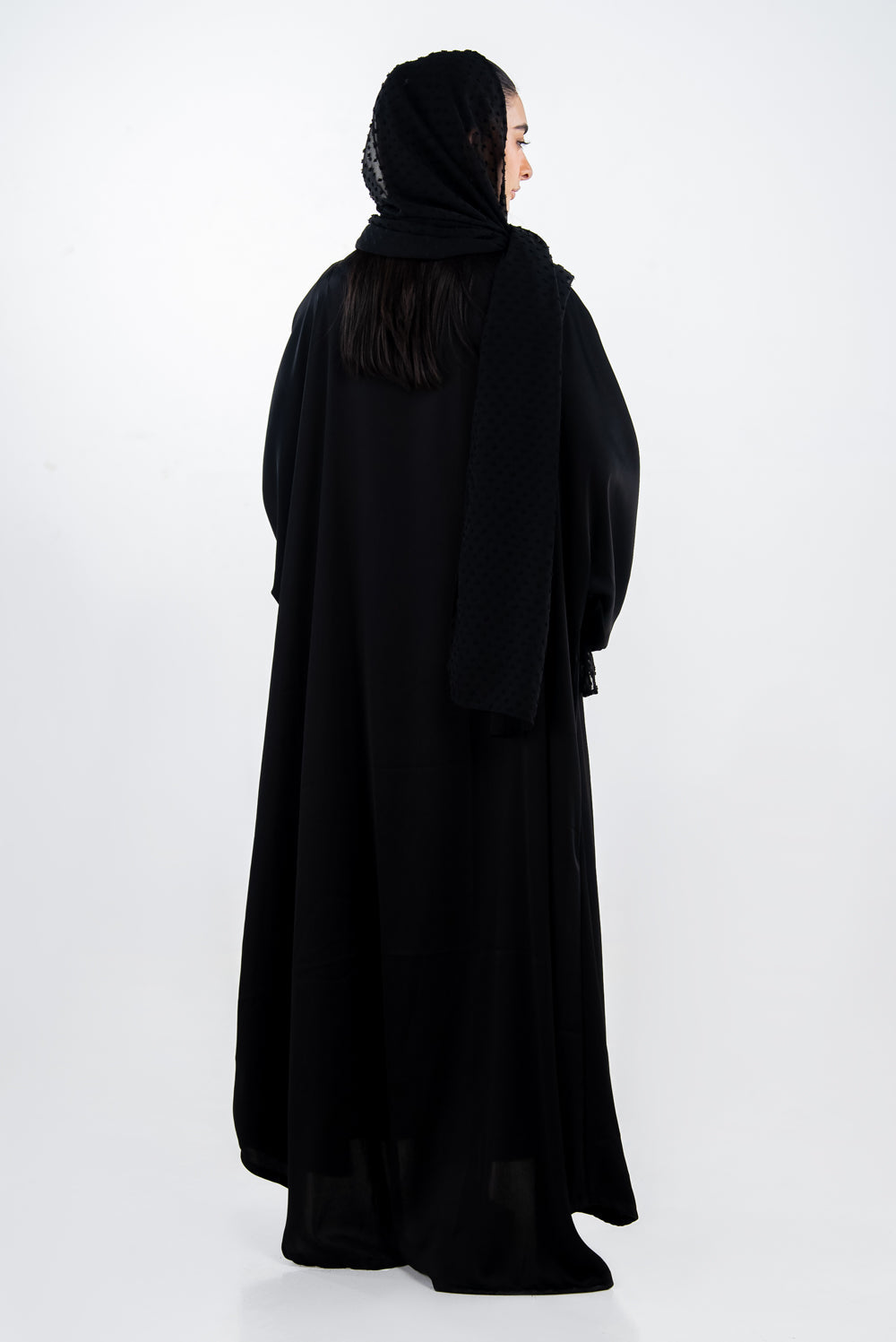 3PC Georgette Embroidered Abaya