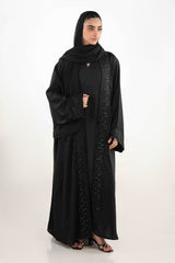 3PC Georgette Embroidered Abaya