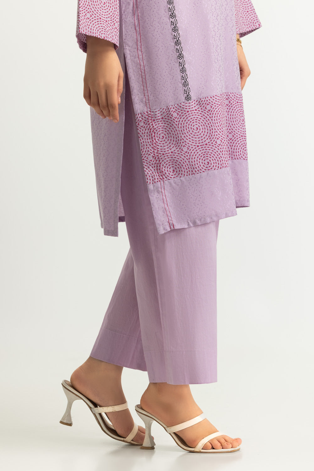 3PC Jacquard Block Printed Suit