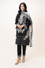 3PC Jacquard Embroidered Suit