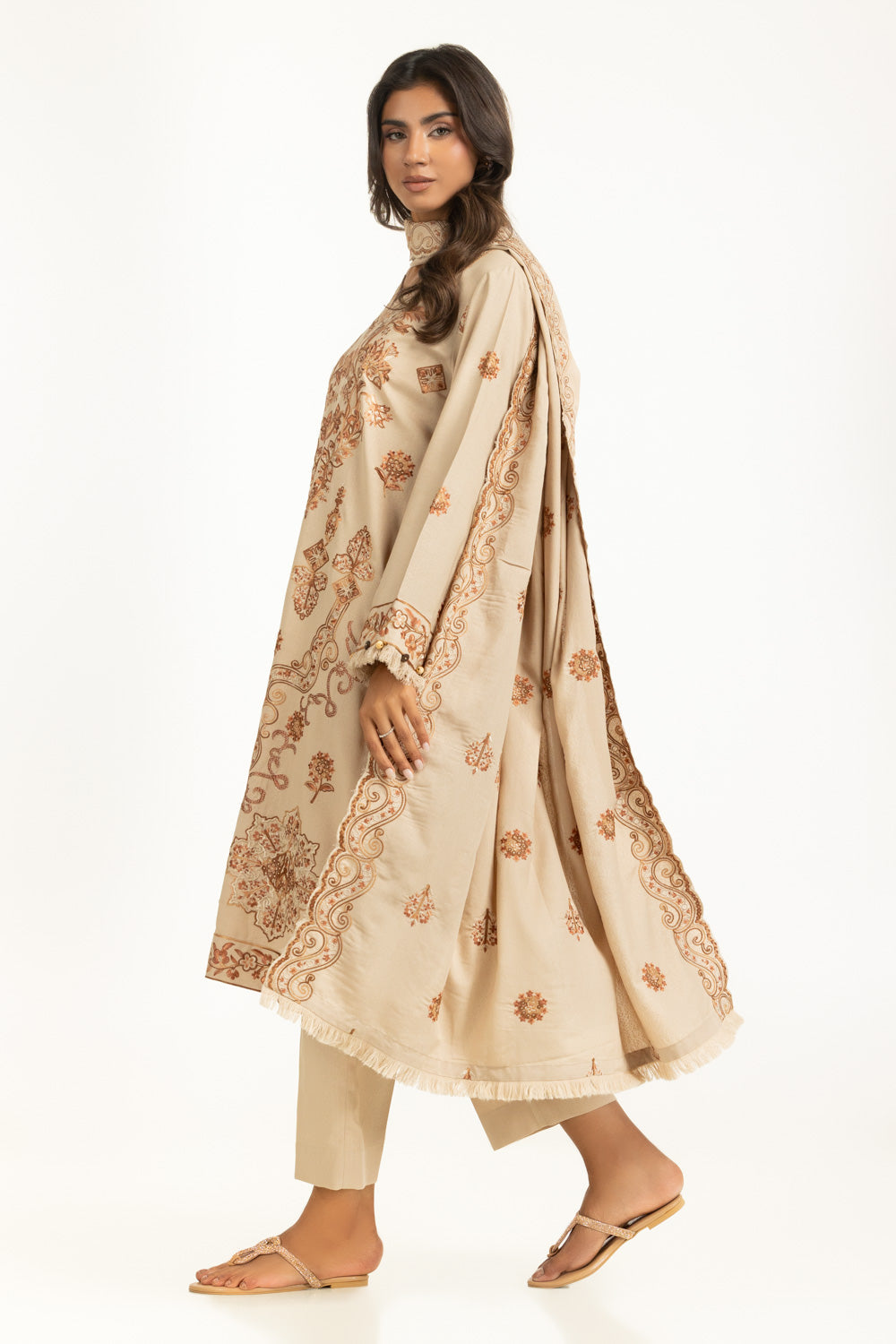 3PC Karandi Embroidered Suit