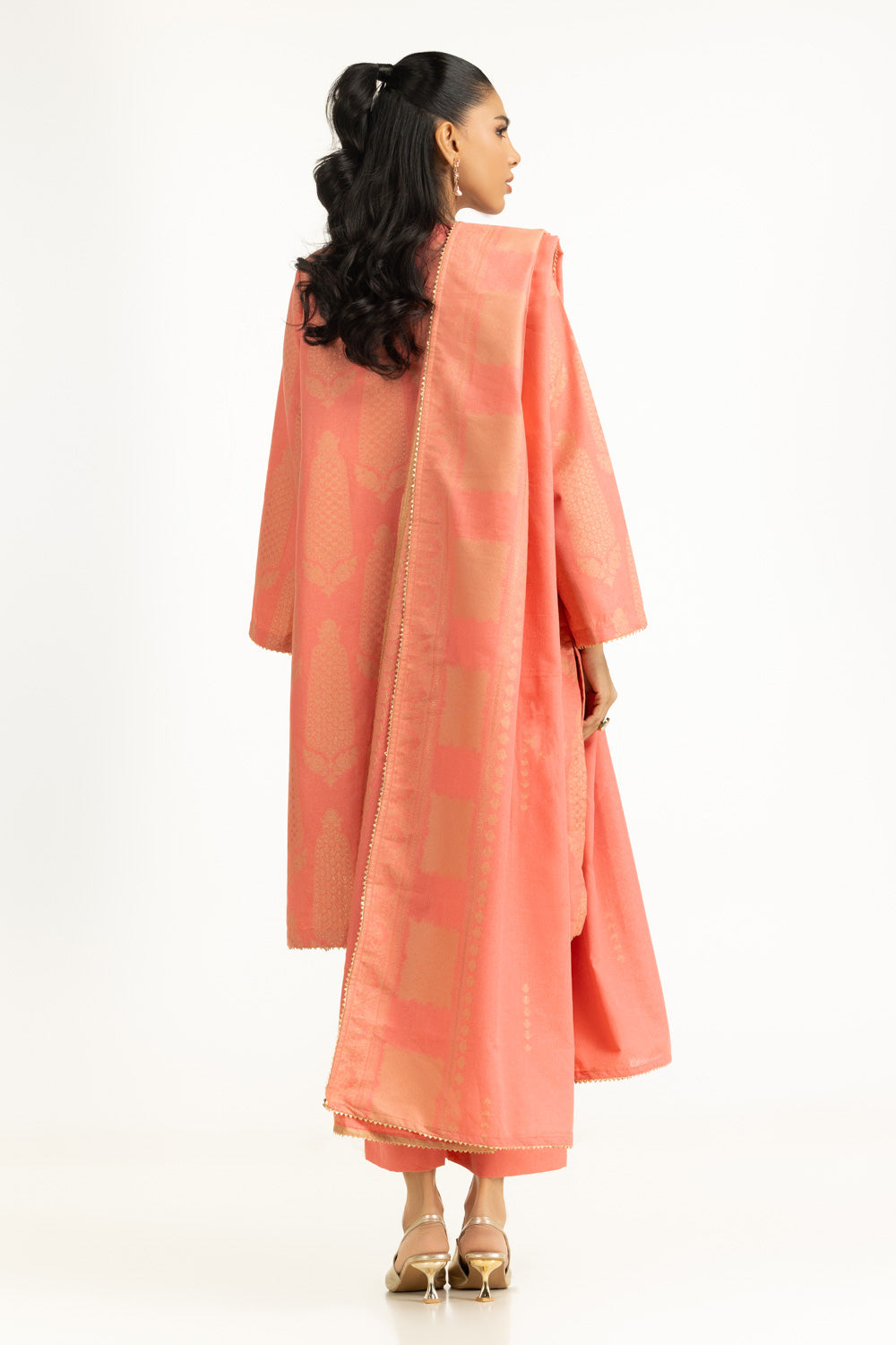 3PC Karandi Jacquard Embroidered Suit