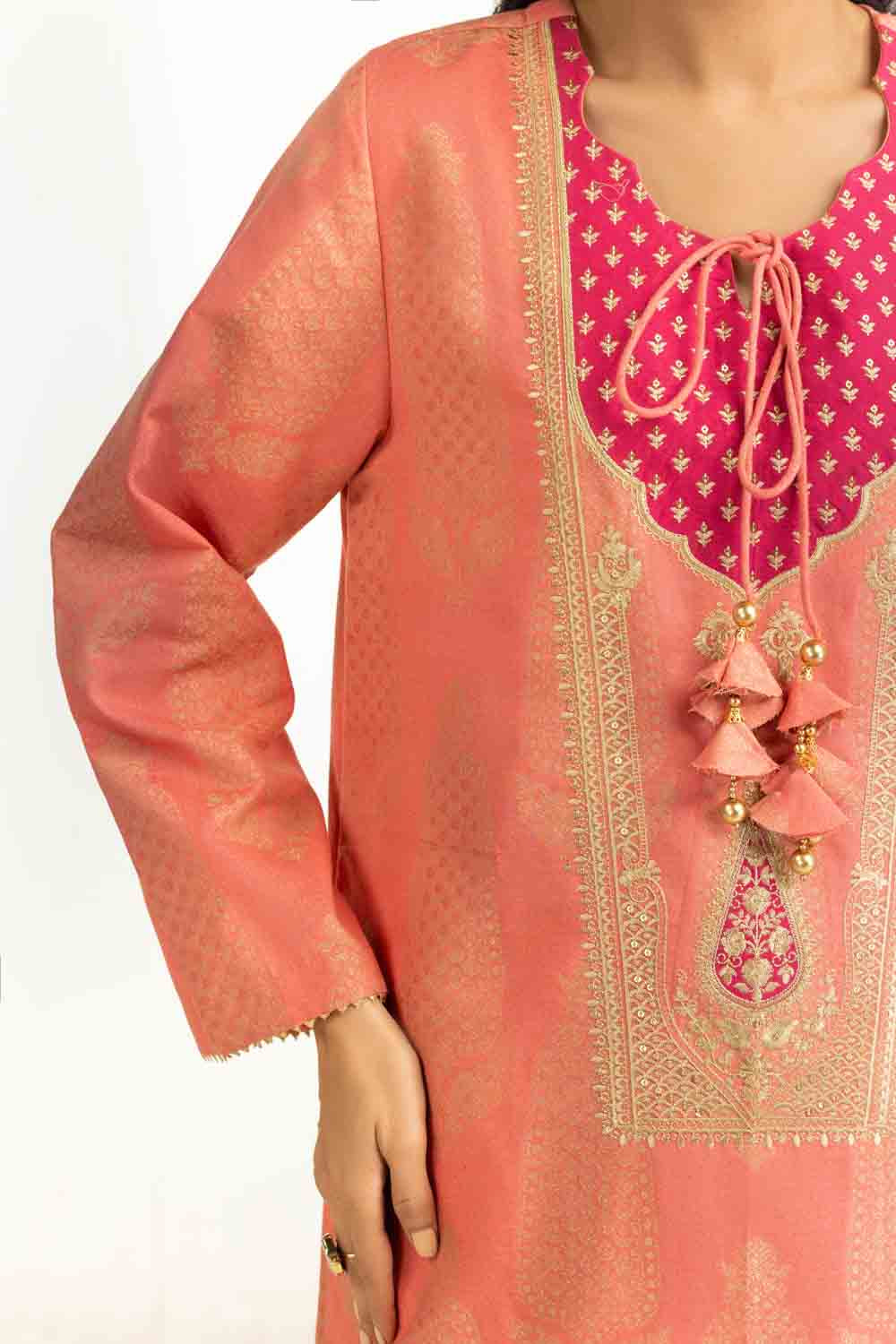 3PC Karandi Jacquard Embroidered Suit