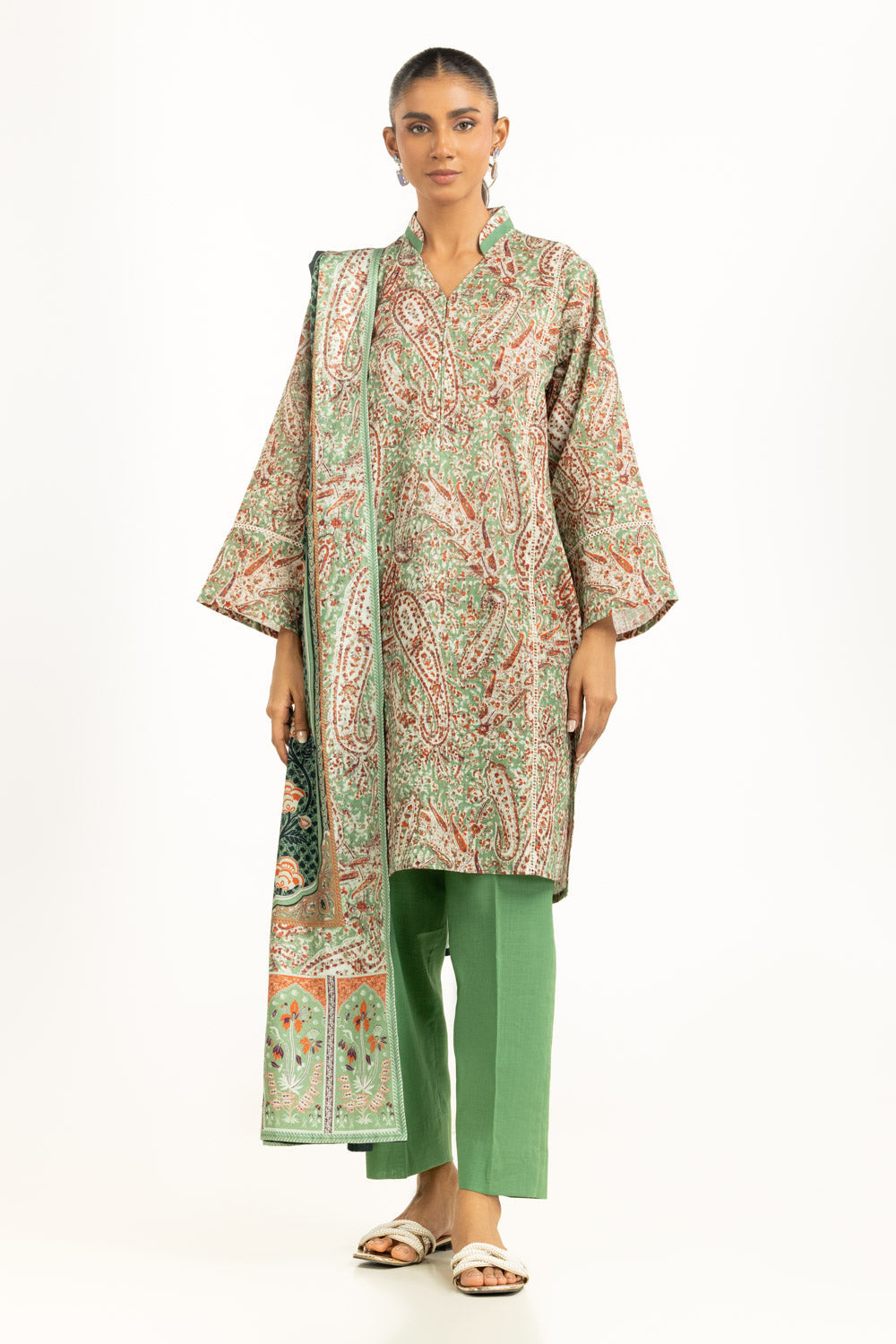 3PC Khaddar Printed Suit