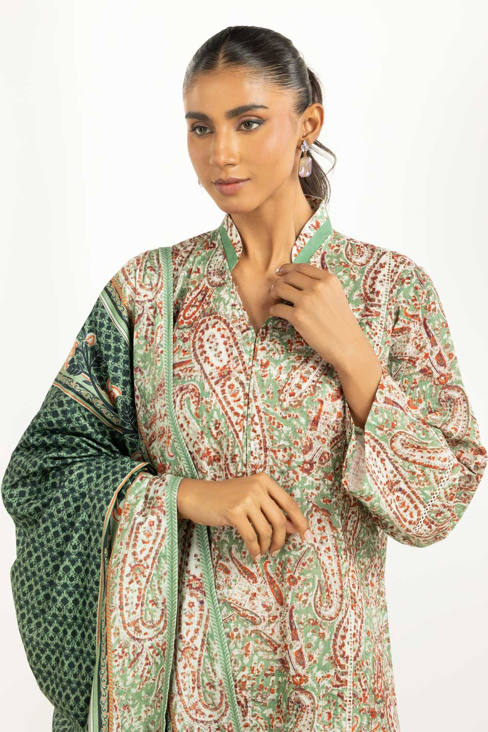 3PC Khaddar Printed Suit