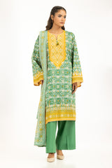 3PC Lacquer Printed Lawn Suit