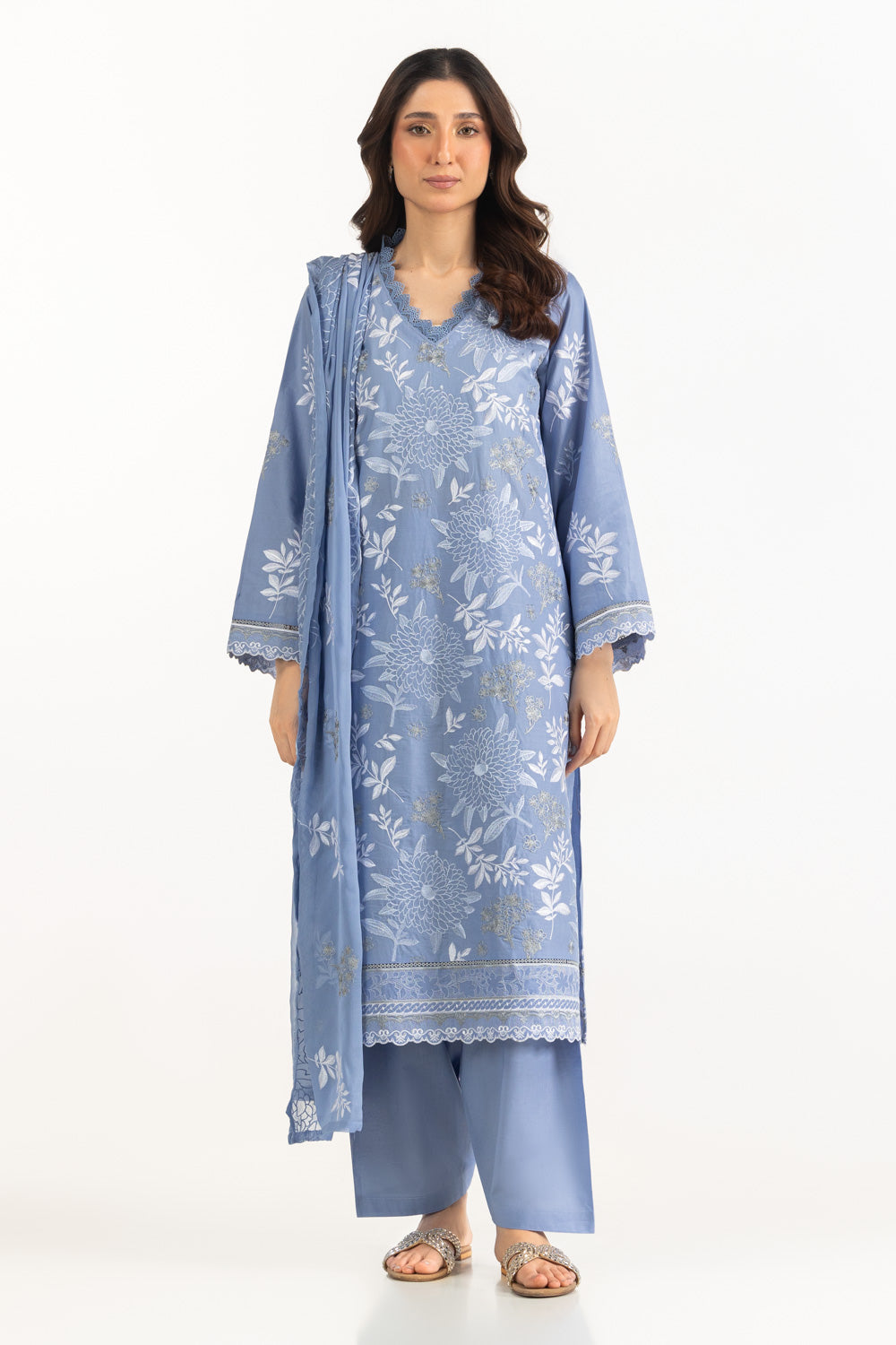 3PC Lawn Embroidered Suit