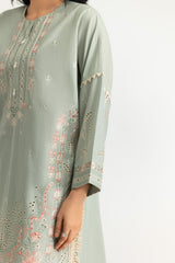 3PC Lawn Embroidered Suit With Chiffon Printed Dupatta