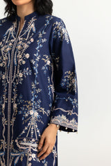 3PC Lawn Embroidered Suit With Printed Silk Dupatta
