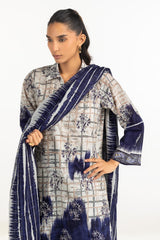 3PC Lawn Printed Suit With Embroidered