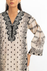 3PC Lawn Printed Suit With Embroidered