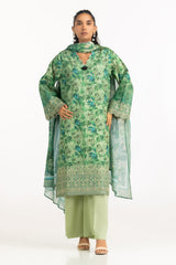 3PC Lawn Printed Suit With Embroidered