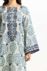 3PC Lawn Printed Suit With Embroidered