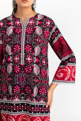 3PC Lawn Printed Suit With Embroidered