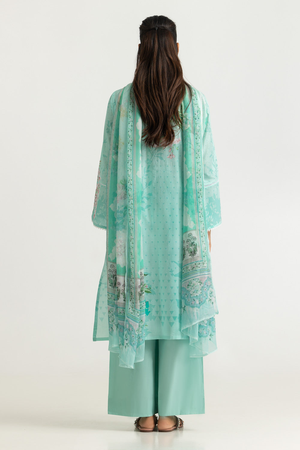 3PC Lawn Printed Suit With Embroidered