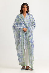 3PC Lawn Printed Suit With Embroidered