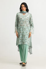 3PC Lawn Printed Suit With Embroidered