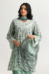 3PC Lawn Printed Suit With Embroidered