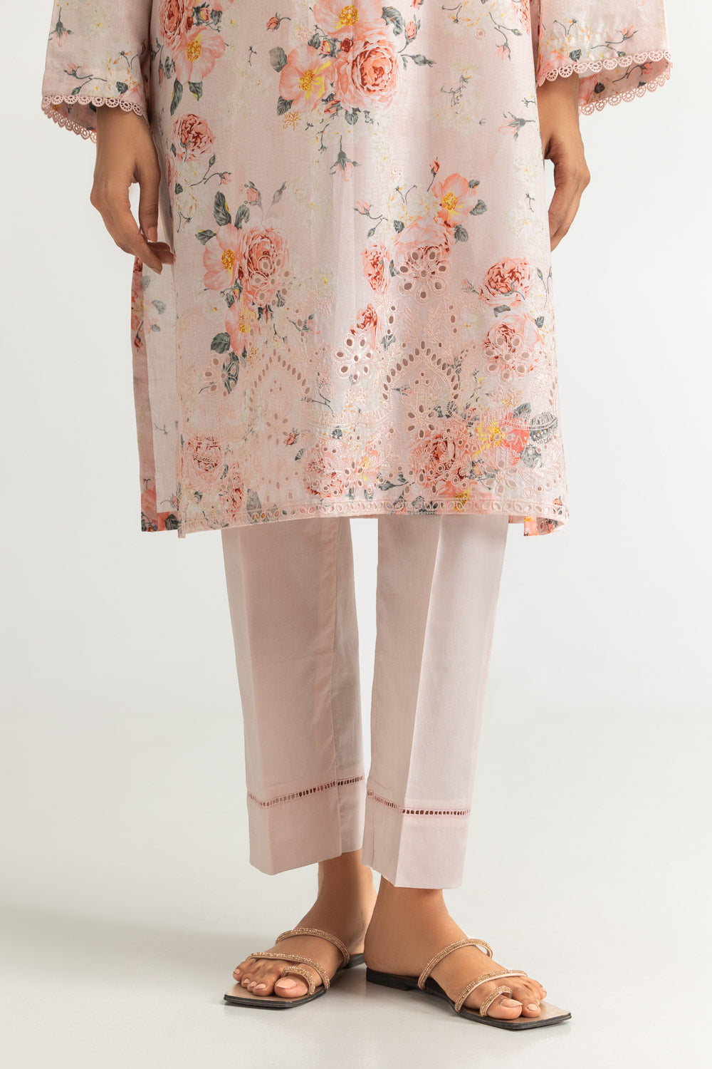 3PC Lawn Printed Suit With Embroidered