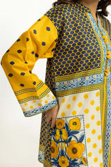 3PC Lawn Printed Suit With Embroidered Trouser