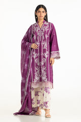 3PC Lawn Printed With Embroidered Suit