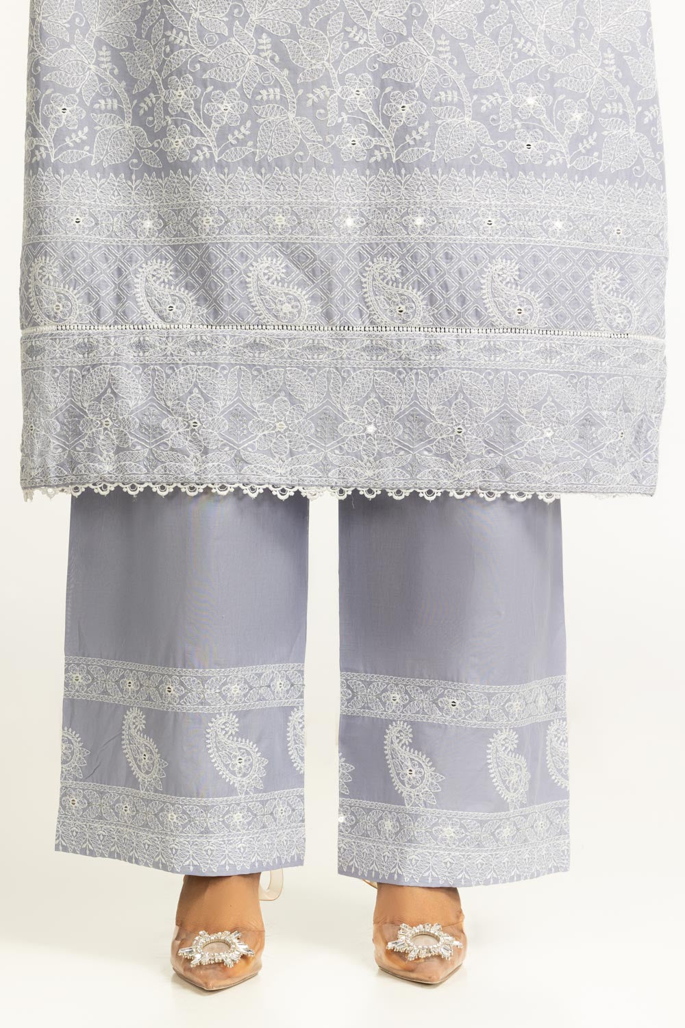 3PC Lawn Sequence Embroidered Suit