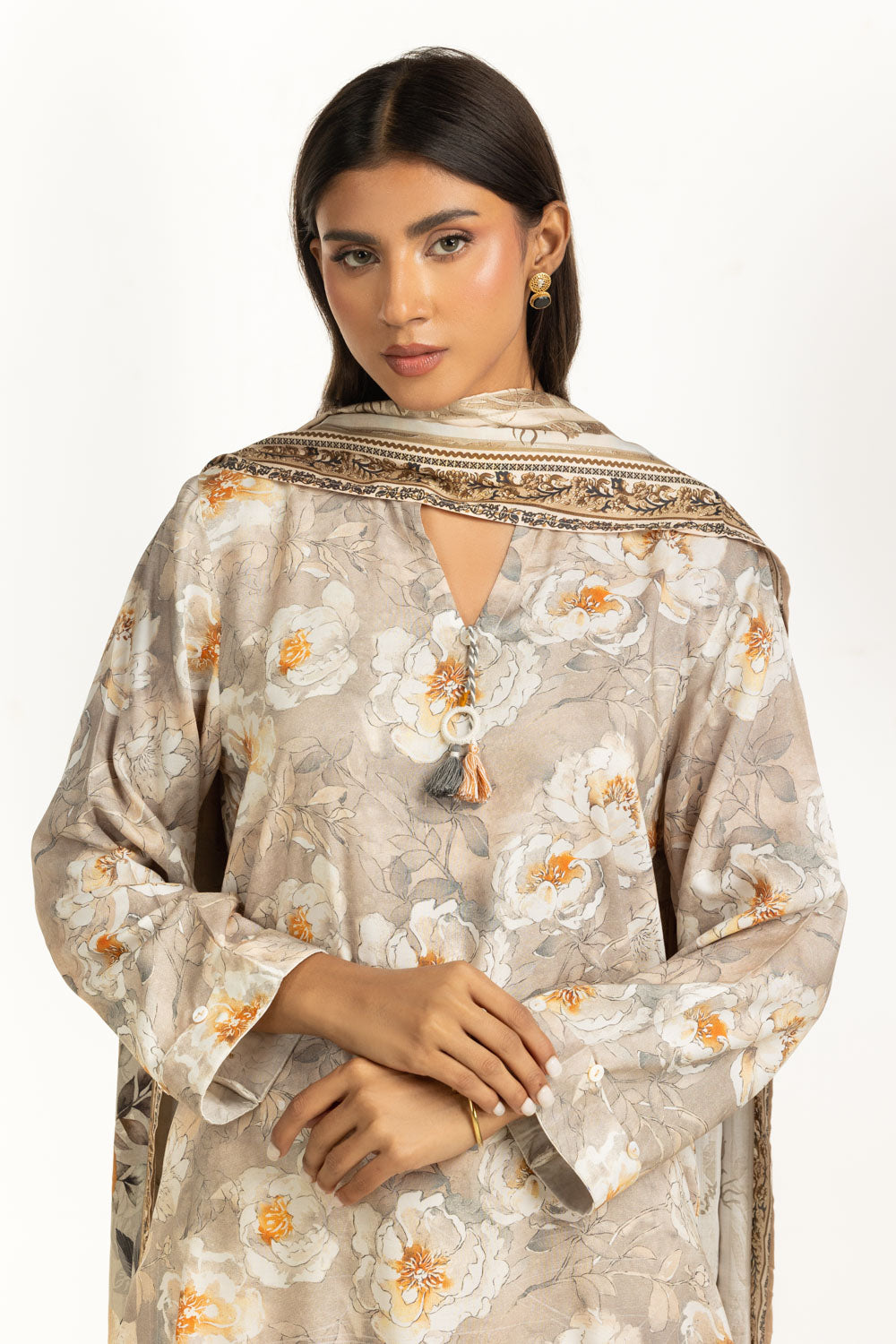 3PC Linen Printed Suit