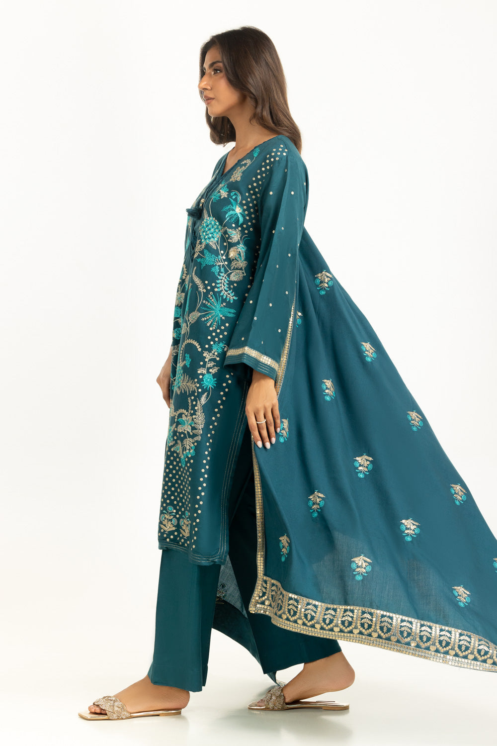 3PC Pashmina Embroidered Suit