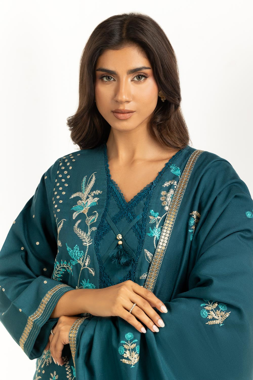 3PC Pashmina Embroidered Suit