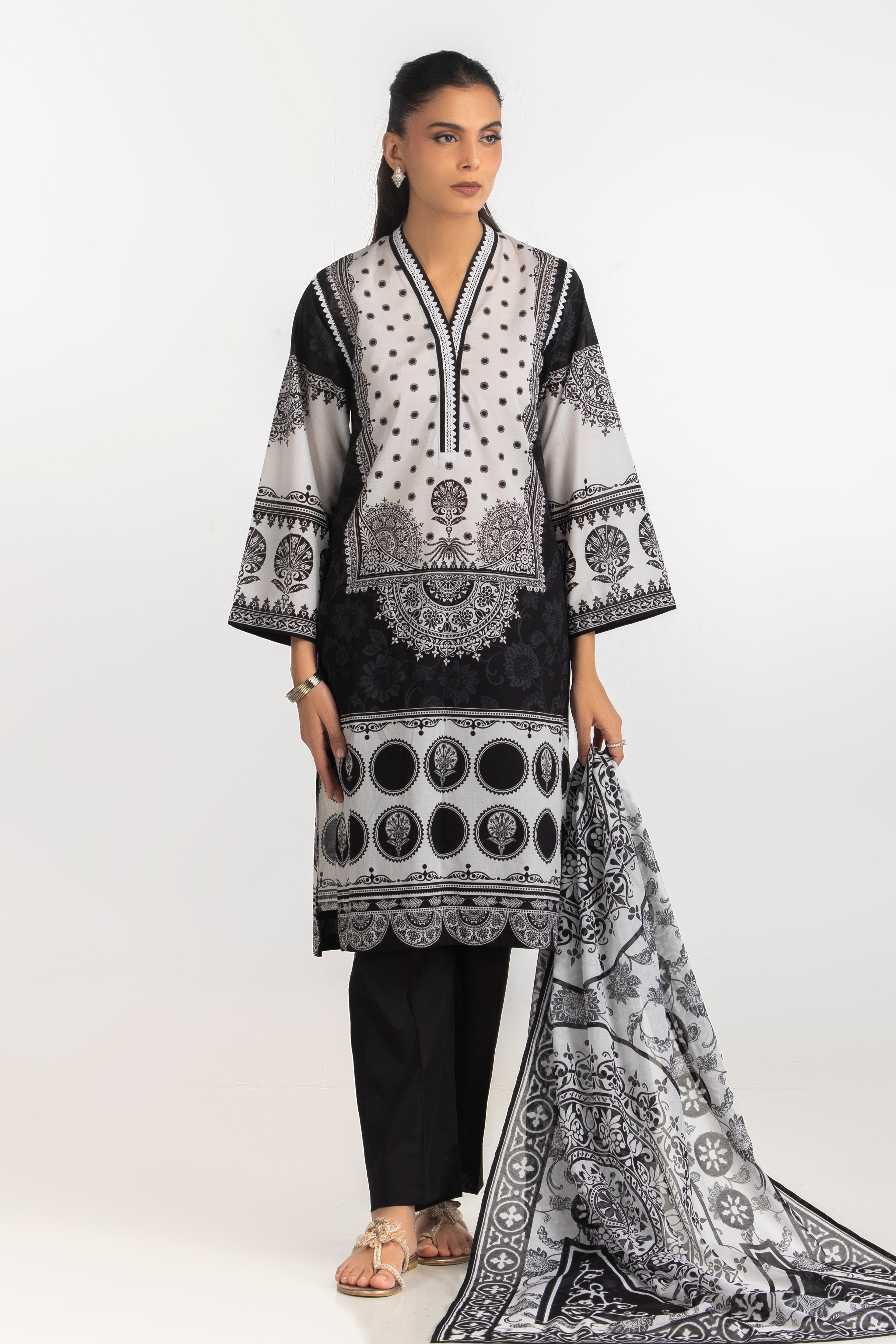 3PC Printed Lawn Suit