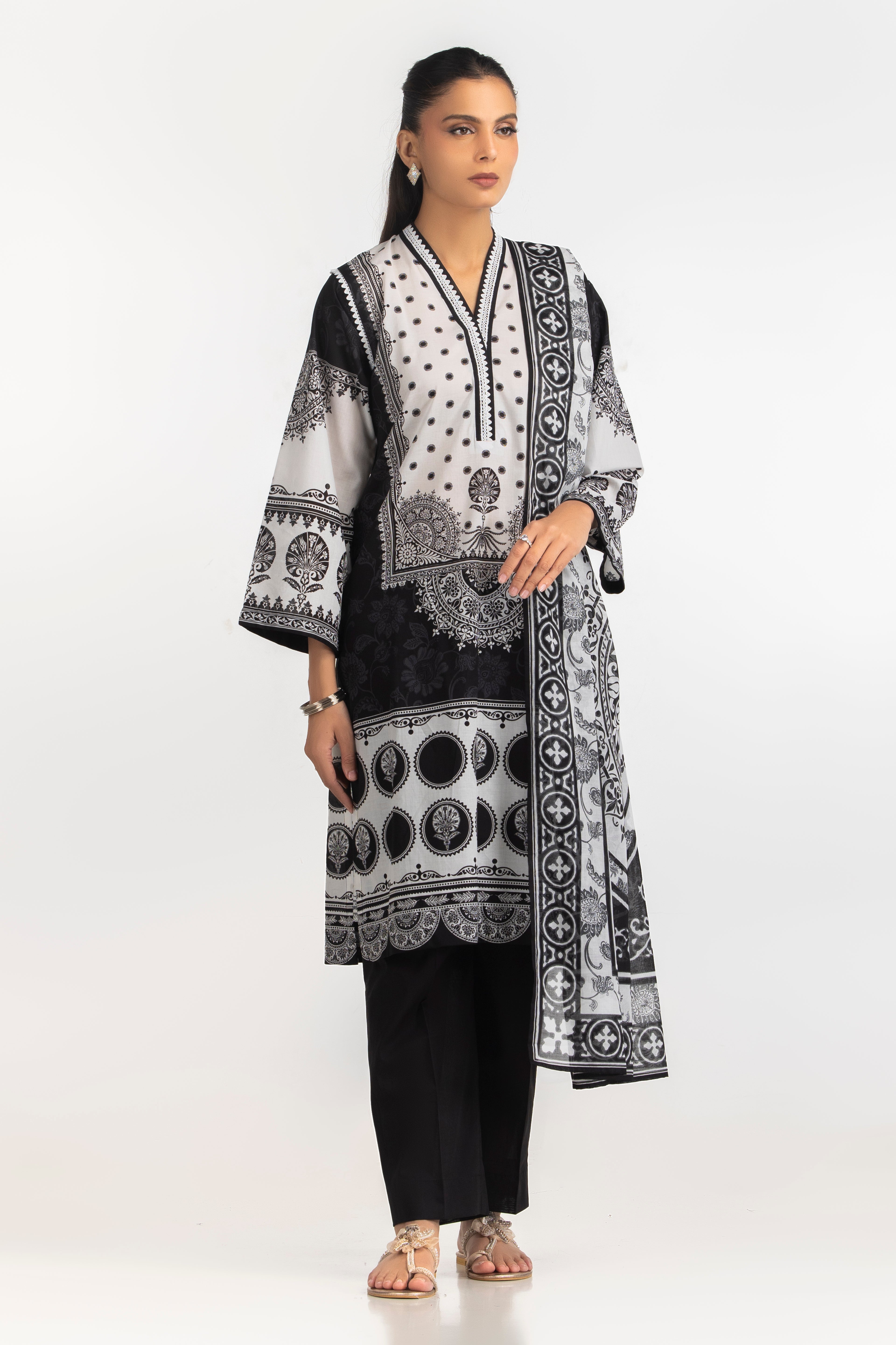 3PC Printed Lawn Suit