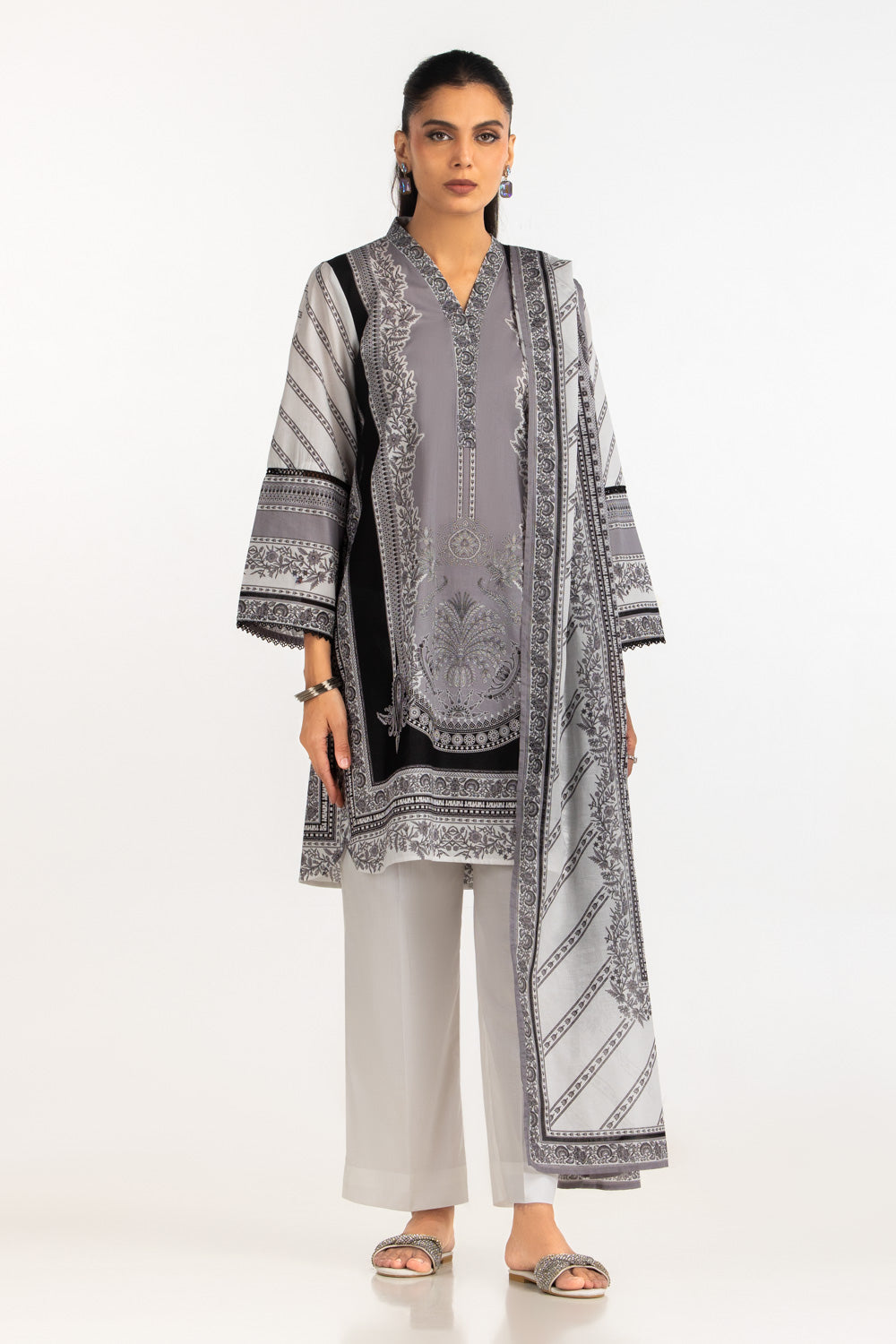 3PC Printed Lawn Suit