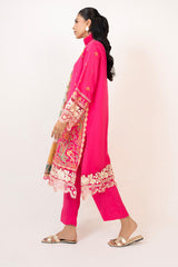 3PC Raw Silk Embroidered Suit