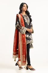 3PC Rawsilk Embroidered Suit