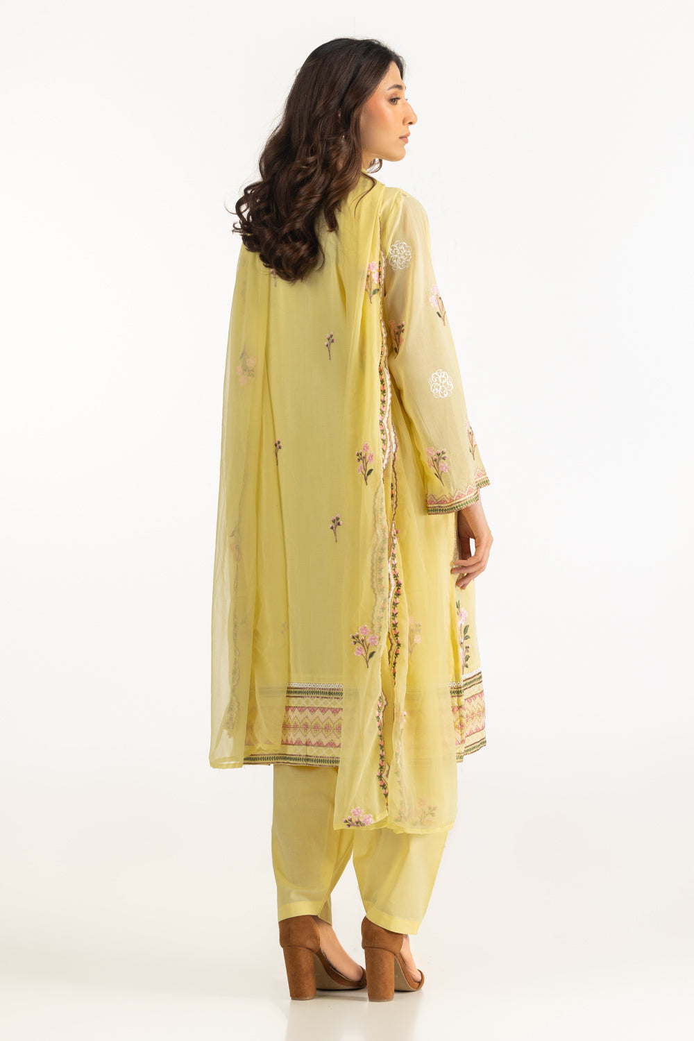3PC Swiss Voile Embroidered Suit