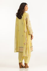 3PC Swiss Voile Embroidered Suit